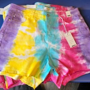 Judy Blue Snow Cone Tie Dye Shorts